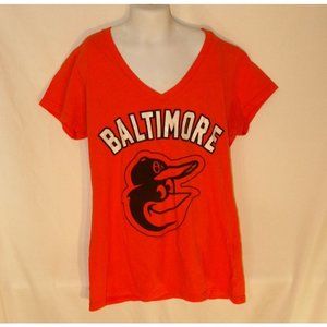 Baltimore Orioles 5th & Ocean Women's V Neck T Shirt Size M   T3